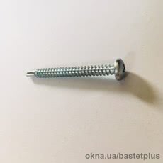 Саморіз по металу з напівкруглою голівкою і буром
